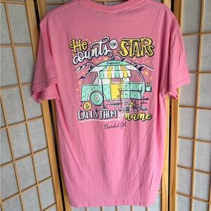 Pink Graphic T-Shirt with Van Design